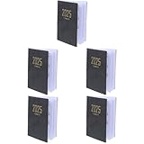 OFFSCH 5st Agenda-buch 2025 Notizbücher Mini-notizbuch Großes Whiteboard Stifthalter Kalender Monatsplaner Großer Tischkalender Zeitschrift Raster-notizbuch Studienplaner Liste Black Pu