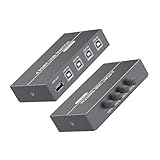 YIZITU USB Sharing Umschalter Für Mehrere Geräte 4-Port Splitter Energieeffizienter Verbrauch Aluminiumlegierung Geringer Stromverbrauch USB Umschalter