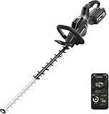 SUNTEK 40V Kabellose Heckenschere mit 61cm Dual-Action Klinge, Integriertem Display & APP-Verbindung, 2,5Ah Akku-Betriebene Heckenschneider mit Akku und Ladegerät im Lieferumfang, Schwarz