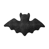 champracer Halloween Fledermaus geformt Kissen, Plüschtier, Fledermaus Plüsch Kissen Sofa Kissen, kreative Kissen, Auto Kissen Wohnzimmer Sofa Kissen, Schlafzimmer (Schwarz,20x40 cm)