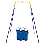 FUNLIO Faltbarer Schaukelgestell für Kinder mit 4 Sandsäcken, Ständer aus Metall für Babyschaukel Drinnen & Draußen, A-Rahmen-Schaukelgestell, Geeignet für Babyschaukel/Türhopser/Hängesessel Kinder