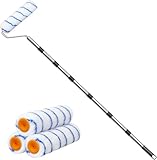 Farbroller, Malerrolle, Farbroller Wandfarbe, 3 Stücke Malerwalze 23 cm, 17-83 inch Alulegierung Teleskopstab, Verdickter Stab, Farbroller-Verlängerungsstange, Wandpinsel für Wände und Decke