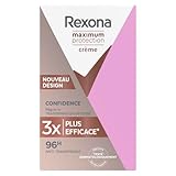 Rexona Women Maximum Protection Anti Transpirant Deo Creme Confidence Deodorant mit 96 Stunden Schutz gegen starkes Schwitzen und Geruch mit 3x Schutz bei Stress, Hitze & Bewegung 45 ml