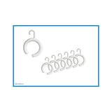 14 x DUSCHVORHANGRINGE OFFEN BARRIEREFREI MIT HAKEN FÜR DUSCHVORHANG DUSCHVORHANGSTANGE! SHOWER CURTAIN RINGS! (Weiss)