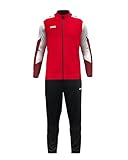 JAKO Kinder Polyesteranzug Dynamic, rot/weiß/dunkelrot, 140