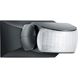 Steinel Bewegungsmelder IS 1 schwarz, innen und außen, 120° Bewegungsmelder, 10 m Reichweite, Auf- und Unterputz, IP54, (L x B x H) 120 x 80 x 50 mm
