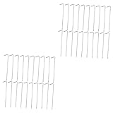 2 Sätze 7-förmiger Bodennagel Markise Glocke Einsatz Pop-up-Zelt Zeltboden Tent Poles Zeltzubehör Nageltacker Stall Zeltheringe Zum Wandern Zeltpflöcke Eisen Silver 20 Stück * 2 Supvox