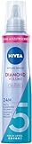 NIVEA Diamond Volume Schaumfestiger, pflegender Haarschaum mit Hitzeschutz, Panthenol & Vitamin B3, Haarfestiger für glänzendes Volumen mit 24h Halt (Haltestufe 5), Styling Mousse (150 ml)