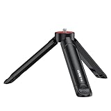 VRIG TP05 Ausziehbares Mini-Kamera Stativ mit 1/4'-Schraube, tragbares Desktop-Stativ Selfie Stick Handgriff Handstativ für Kamera Vlog Handyhalterung Fill-in Light Gimbal Grip Stabilisator