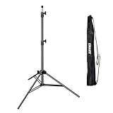 EMART Lichtstativ 2,1M, Tragbarer Studio Light Stand mit 6,35 mm Schraube, Aluminium Lampenstativ für Ringlicht, Blitz, Weichlichtkasten, Porträt, Podcast
