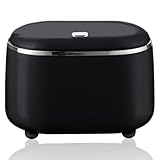 xiaoxianxian Tischmülleimer,Klein Tischabfalleimer,2L Portable Mini Abfalleimer für Schlafzimmer, Esszimmer, Bäder, Büros (Schwarz)