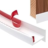 RANJIMA 3M Sockelprofil Sockelblendenprofil für 18mm 19mm Holzstärke, Sockelleiste Küche Weiß Küchenleiste Abdichtungsprofil mit Dichtungslippe für Küchensockel (Weiß, 3M, 18mm/19mm)