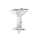 THÜROS T4 - 4-Füße Grillfläche: 40 x 60 cm, Holzkohlegrill, Edelstahl, 3 Racks, 24 kW (86400 BTU), Freistehend, Außenbereich