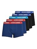 Jack & Jones Herren JacLee Trunks 5 Pack Boxershorts, Blau (Surf The Web Detail: Surft The Web/Estate Blue/Blue Jewel), M EU
