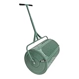 CStern 75L Kompoststreuer mit Griff Mehrzweck-Samenstreuer Metallnetz Düngerstreuer Roller Saatgutstreuer Gartenstreuer Rasen Streuer Torfmoosstreuer Handstreue Grün