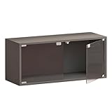 Modern Curio Vitrine, 2 Türen, stapelbar, staubdicht, Aufbewahrungswürfel für Spielzimmer, Schlafzimmer, Wohnzimmer