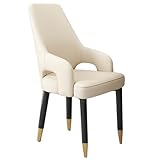 Widppsopt Esszimmerstühle, schwarz, für die Küche, moderner, ledergepolsterter Wohnzimmerstuhl, Schminktisch mit Metallbeinen, Akzentstühle für Esszimmer, Küche, Schlafzimmer (beige)