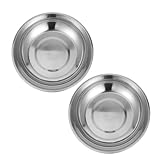 DIYEAH 2 Stück Edelstahl Waagschale Robust für Elektronische Küchenwaage Multifunktionales Tablett Lebensmittelecht Vielseitig Einsetzbar Spülmaschinenfest