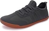 WHITIN Herren Barfußschuhe Sommer Breite Barfuss Schuhe Weit Barfuß Sneaker Barefoot Shoes Men Zehenschuhe Halbschuhe Schnelltrocknend Männer Dunkel Grau 41 EU