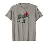 Esel Burro Mule tragen einer Beanie Weihnachtsstrumpf Hat T-Shirt