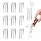 20 Stück Mini Salz- und Pfeffer-Sets, Mini-Salzstreuer mit Deckel, Salztopf Transparente Gewürzgläser, Outdoor Home Use Salzstreuer Klein, Tragbarer Salzspender für Reisen Camping