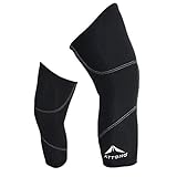 ATTONO Fahrrad Knielinge Warme Mountainbike Thermo Kniewärmer schwarz
