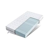 EGO HOME Matratze 100x200 cm Hoch 14cm H2-7-Zonen Kaltschaummatratze mit Memory Foam, Öko-TEX Zertifiziert, Punktelastisch, Rückenschonend - Weicher Bezug mit Wolken-Ahnlichem Tragegefühl