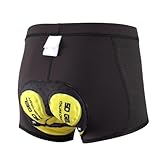 KFXYSM Fahrradhose Radunterwäsche Herren Gel Gepolstert Stoßfest Bike Shorts Radfahren Shots Fahrrad Unterhose(Black,XL)