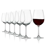 Stölzle Lausitz Rotweingläser Weinland 6er-Set 450 ml – Hochwertige Weingläser ideal für Bordeaux – Eleganter Rotweinkelch aus Kristallglas für maximale Aromaentfaltung – Spülmaschinen- & Stoßfest