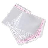 Tüten 200 500 1000 Stk. Beutel Plastiktüte Selbstklebend Verschließbar Verpackung Folie Cellophan Polypropylen Adhäsionsverschluss (100, 10 x 15 cm)