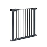 Safety 1st Easy Close Metal Gate, Treppenschutzgitter ohne Bohren, 73–80 cm (bis 108 cm erweiterbar), leicht schließbares Türschutzgitter, mit 1 Hand öffnen, kein Bohren, Zweifachsicherung, Schwarz
