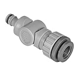 Cellfast 52-251 Ideal Winkelhahnstück mit Innengewinde, Schnellverbinder, Passend für G1/2-Zoll-, G3/4-Zoll- und G1-Zoll-Wasserhähne