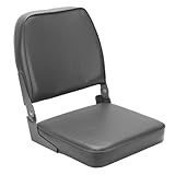 Yechiry Klappbare Bootssitze, Herunterklappbarer Bootsstuhl mit Niedriger Rückenlehne und Rückenlehne, Schaumstoffpolsterung, Fischerbootsitz mit Komfortdesign, Ideal für Jon Ponton-Kanu