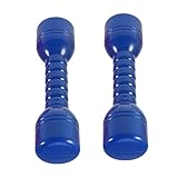 PENIKOKO 2 Stück Ergonomische Kunststoff Hanteln Teiliges Kleine Kurzhanteln für Morgenübungen Muskeltraining und Koordination für Kleinkinder Blau