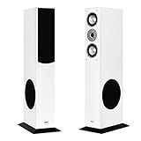mohr 1 Paar Standlautsprecher SL15 Weiss Lautsprecherboxen, HiFi Klang zum günstigen Preis, Elegante HiFi Standboxen aus Holz, als Stereolautsprecher oder Heimkinolautsprecher geeignet