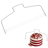 Generisch Tortenbodenschneider aus Edelstahl, Höhenverstellbarer Tortenteiler mit Draht (31,8 cm), Kuchenschneider für Schichten, Tortensäge tortenretter edelstahl für Zuhause & Konditorei