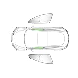 Generisch Auto-Sonnenschutz, silberbeschichteter Stoff, Sonnenschutz für Tesla Model 3 Y 2020–2023, Sichtschutz für Seitenfenster, Sonnenschutzrollo, Autofensterrollos (2 Stück vorne 3)