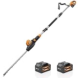 Alloyman 20V 7.4 Watt-Hours MAX Teleskop Akku Heckenschere, Heckenschneider für Strauch und Heckenschnitt