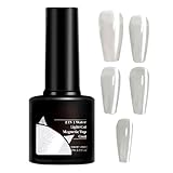 Gel Nagellack | 7ml Magnetischer Wasserlicht Topcoat Effekt,Glitzer Langhaftender Überlack 2 in 1 Für Maniküre Pediküre Farbauftrag Alltagstauglich