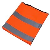 jojofuny Reflektierende Westen reflektierende Sicherheitswesten Puffer Vlies Neon reflektorweste reflective vest laufweste Warnweste für Männer Arbeit fluoreszierende Weste Polyester Orange