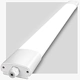 Feuchtraumlampe LED 90CM IEGLED, 30W 3300LM Feuchtraumleuchte LED mit 4000K Neutralweiß, IP65 Wasserfest LED Deckenleuchte Flach, LED Lampe als Garagenlampe, Werkstattlampe, Küchenlampe, Kellerleuchte