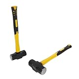 HEALEEP 2 Stück Achtkanthammer Aus Kohlenstoffstahl, Robuster Wandabbruchhammer, Betonbrecher Mit Ergonomischem Griff Für Betonbrucharbeiten
