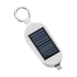 Solar-Ladegerät, Solar-Schlüsselanhänger, Ladegerät, Typ C, tragbares Ladegerät, 3000 mAh, mit kabelloser Ladung für die Uhr, für Camping im Freien