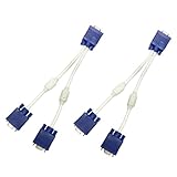 Gadpiparty 2 STÜCK Vga Splitter Kabel Eingang Ausgänge Video Adapter für Monitore und Projektoren Verlustfrei Flexibel Langlebig Kompatibel mit Notebooks Gleicher Frequenzfunktion
