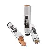 effektivo Euro Papier Münzhülsen für 1 Cent Münzen Inh. 80 Stück, 10117, Weiss