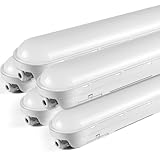 TONFFI 5 Stück LED Feuchtraumleuchte 60CM 18W 2250LM Röhrenlampe Komplett 4000K Neutralweiß Verknüpfbar Wannenleuchte IP65 Feuchtraumlampe Led Keller Deckenleuchte für Garage Werkstatt