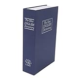 Wakects Tragbarer Safe in Buchform, mit Kombination, versteckter Safe, für Schmuck, Geld, Dokumente, 24 x 16 x 5,5 cm (Blau)