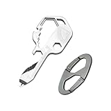 1 Stück 24-in-1 Multi Tool Schlüssel, Schlüsselförmiges Edelstahl Taschenwerkzeug, Multifunktionsschlüssel Schlüsselwerkzeug, Outdoor Multitool, Für Flaschenöffner, Schraubendreher, Lineal