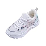 Laquieio Golfschuhe für Damen, ohne Schnürsenkel, leicht, sportlich, mit hoher Sohle, elastisch, leicht und robust, blau, 39 EU