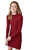 TRENDYOL Damen Halb-throat-strickkleid Dress, Bordeaux, M EU
